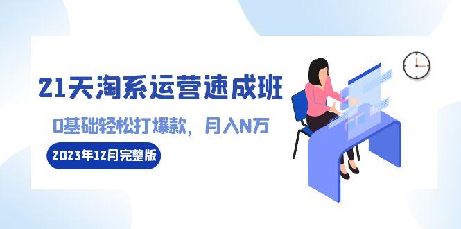 21天淘系运营-速成班2023年12月完整版：0基础轻松打爆款，月入N万-110节课-E网资源