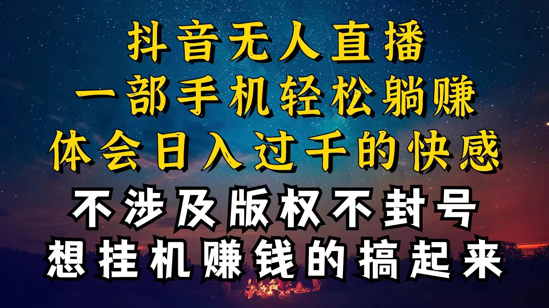 抖音无人直播技巧揭秘，为什么你的无人天天封号，我的无人日入上千，还…-E网资源
