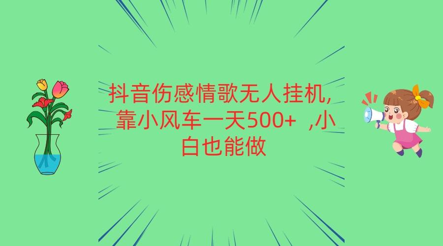 抖音伤感情歌无人挂机 靠小风车一天500+ 小白也能做-E网资源