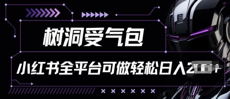 小红书等全平台树洞受气包项目，轻松日入一两张【揭秘】-E网资源