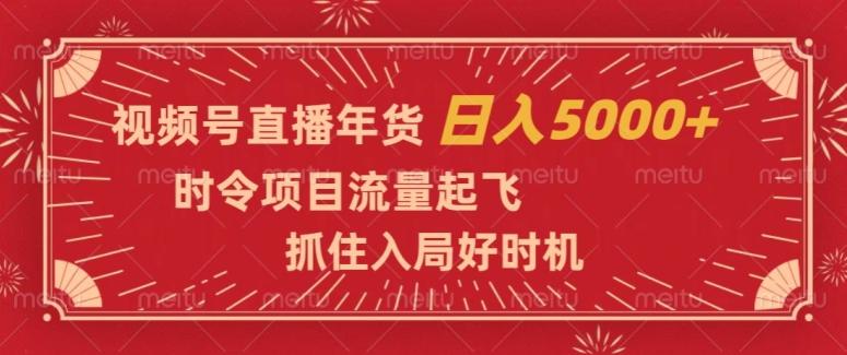 视频号直播年货，时令项目流量起飞，抓住入局好时机，日入5000+【揭秘】-E网资源
