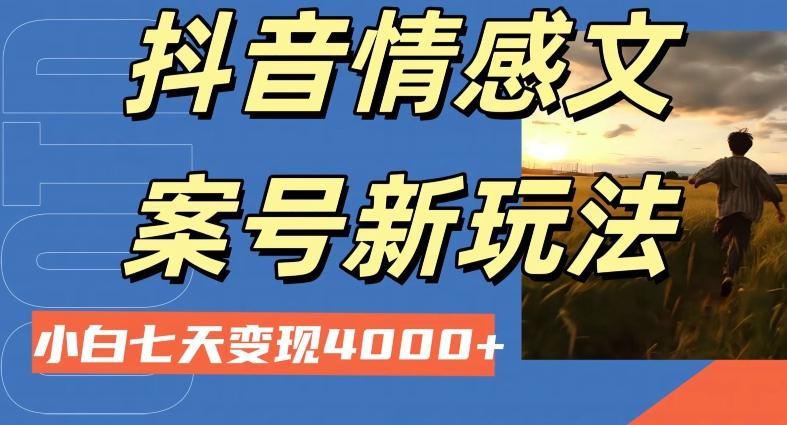 抖音情感文案小白七天变现4000+详细课程-E网资源