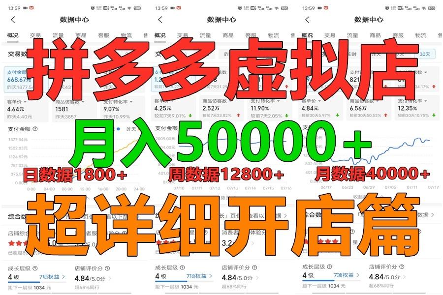 拼多多虚拟电商训练营月入40000+你也行，暴利稳定长久，副业首选-E网资源