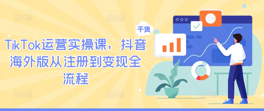 TikTok运营实操课，抖音海外版从注册到变现全流程-E网资源