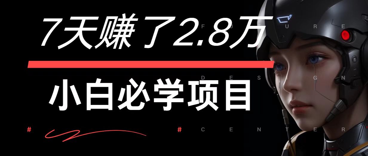 7天赚了2.8万！每单利润最少500+，轻松月入7万+小白有手就行-E网资源