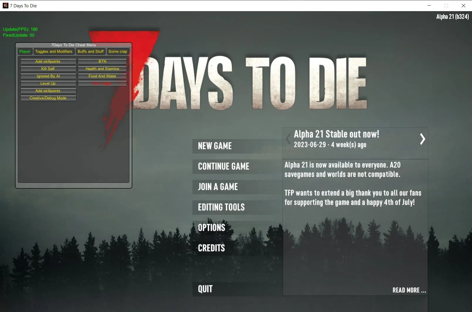 7 Days to Die 七日杀多功能修改器 v1.1.3.105 免费版-E网资源