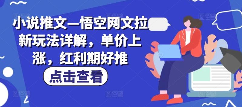 小说推文—悟空网文拉新玩法详解，单价上涨，红利期好推-E网资源