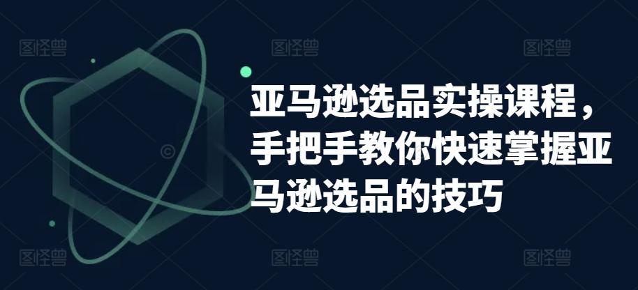 亚马逊选品实操课程，手把手教你快速掌握亚马逊选品的技巧-E网资源