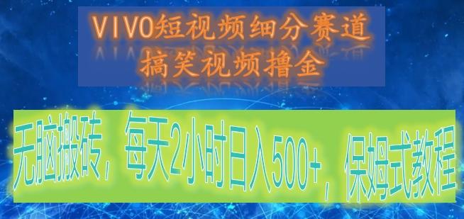 VIVO短视频细分赛道，搞笑视频撸金，无脑搬砖，每天2小时日入500+，保姆式教程-E网资源
