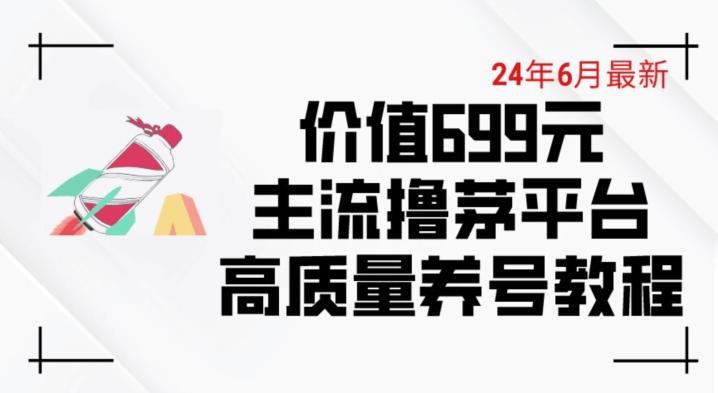 6月最新价值699的主流撸茅台平台精品养号下车攻略【揭秘】-E网资源