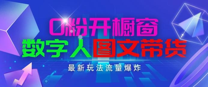 抖音最新项目，0粉开橱窗，数字人图文带货，流量爆炸，简单操作，日入1K+【揭秘】-E网资源
