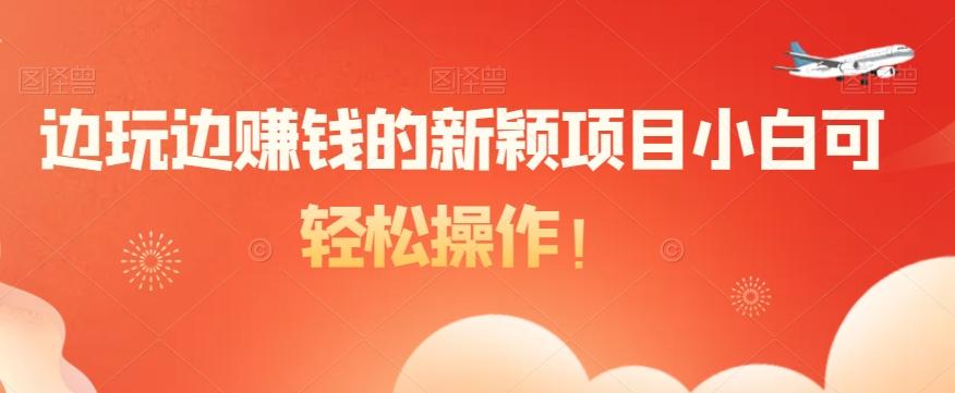边玩边赚钱的新颖项目小白可轻松操作！-E网资源