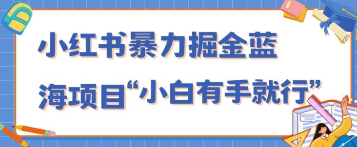 小红书暴力掘金蓝海项目，轻松日入1000+、小白有手就行（附新引流方法，不违规）-E网资源