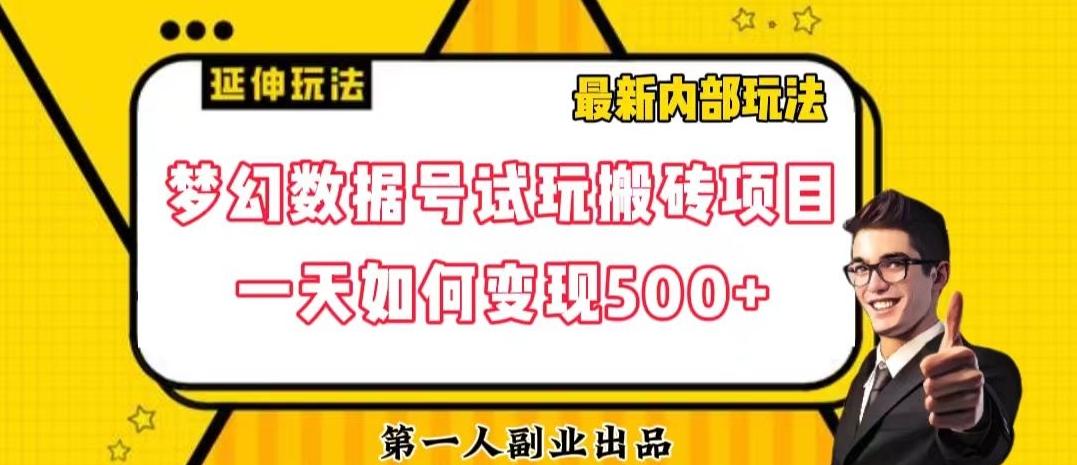 数据号回归玩法游戏试玩搬砖项目再创日入500+【揭秘】-E网资源