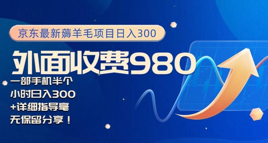 京东最新薅羊毛项目小白怎么做到日入300+一部手机半小时搞定-E网资源