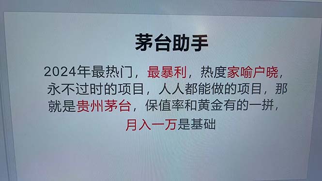 魔法贵州茅台代理，永不淘汰的项目，抛开传统玩法，使用科技，命中率极…-E网资源