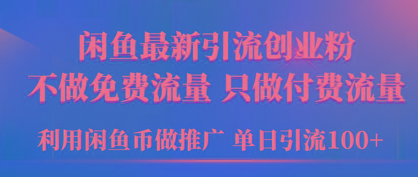 (9584期)2024年闲鱼币推广引流创业粉，不做免费流量，只做付费流量，单日引流100+-E网资源